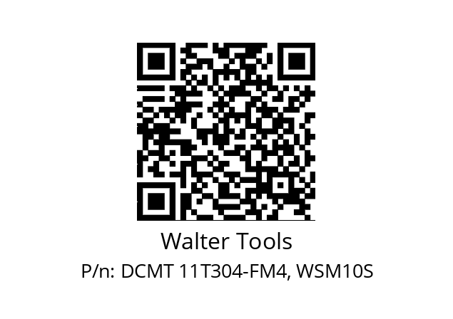   Walter Tools DCMT 11T304-FM4, WSM10S