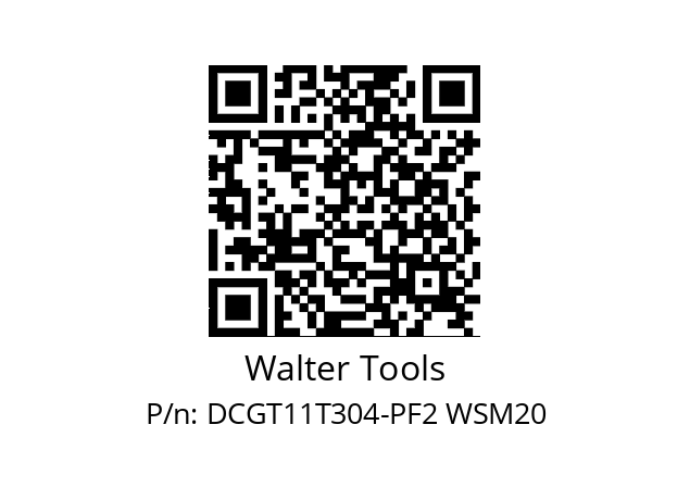   Walter Tools DCGT11T304-PF2 WSM20