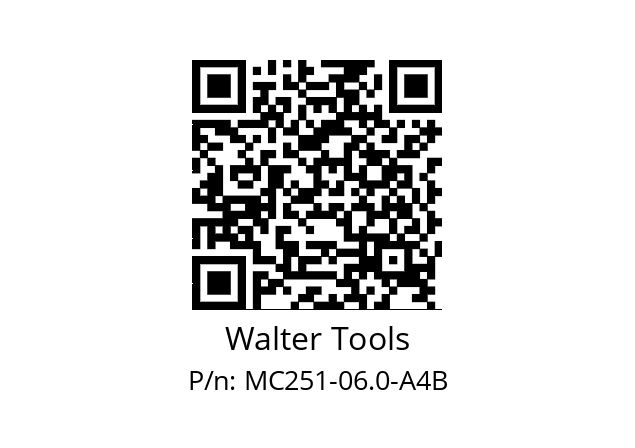   Walter Tools MC251-06.0-A4B