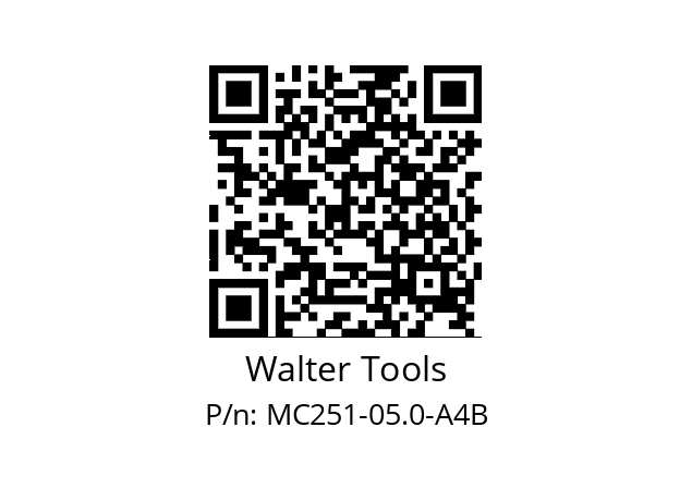   Walter Tools MC251-05.0-A4B