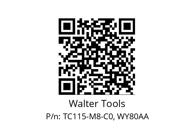   Walter Tools TC115-M8-C0, WY80AA