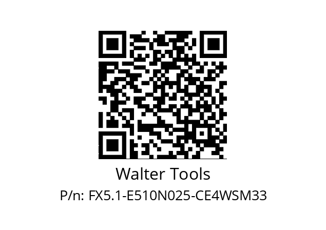   Walter Tools FX5.1-E510N025-CE4WSM33