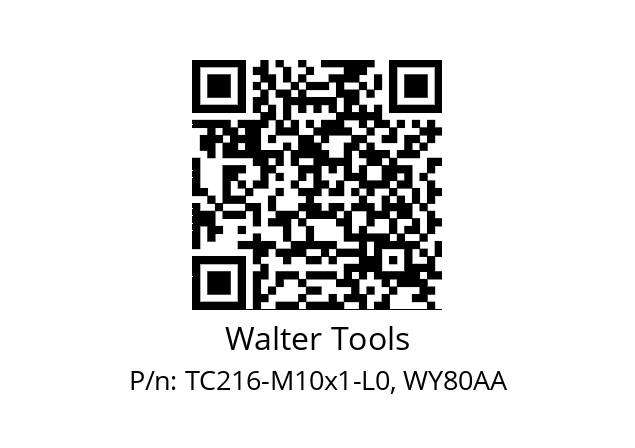   Walter Tools TC216-M10x1-L0, WY80AA