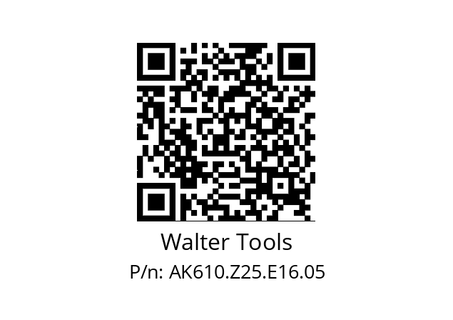   Walter Tools AK610.Z25.E16.05