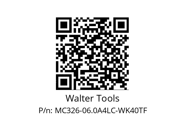   Walter Tools MC326-06.0A4LC-WK40TF