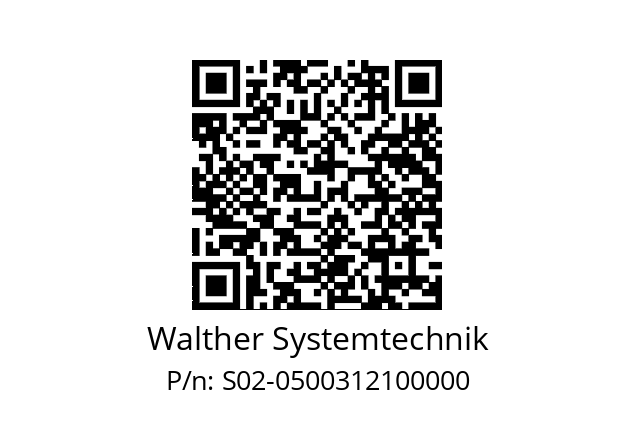   Walther Systemtechnik S02-0500312100000