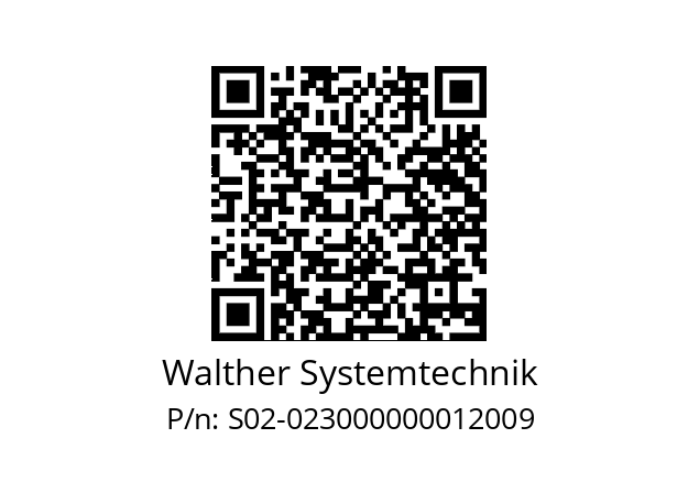   Walther Systemtechnik S02-023000000012009