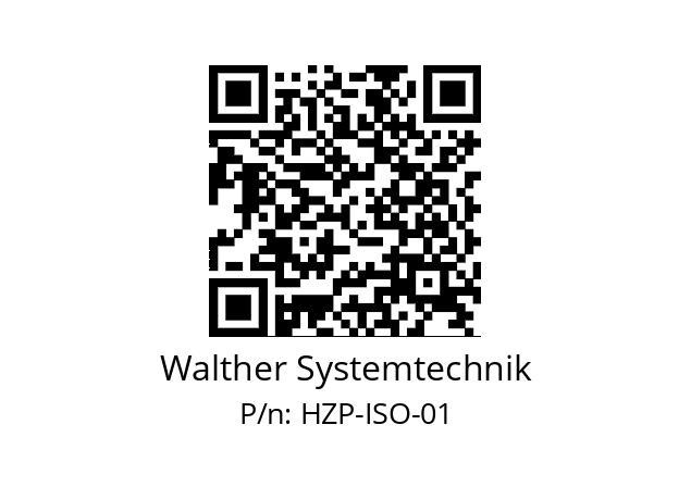   Walther Systemtechnik HZP-ISO-01