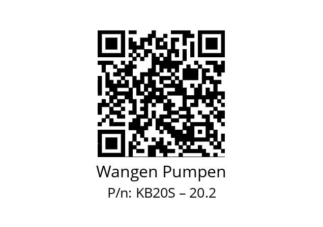   Wangen Pumpen KB20S – 20.2