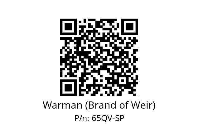   Warman (Brand of Weir) 65QV-SP