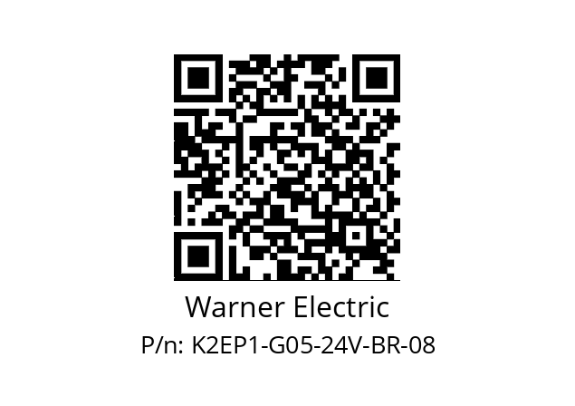   Warner Electric K2EP1-G05-24V-BR-08