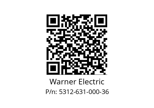   Warner Electric 5312-631-000-36