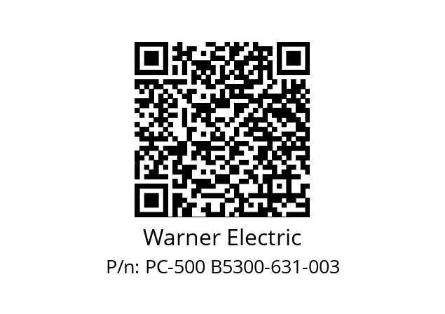   Warner Electric PC-500 B5300-631-003