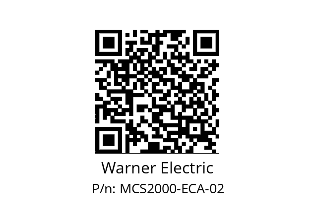   Warner Electric MCS2000-ECA-02