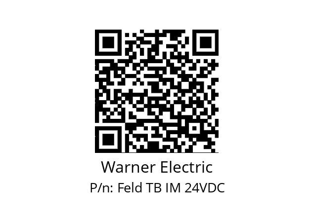   Warner Electric Feld TB IM 24VDC