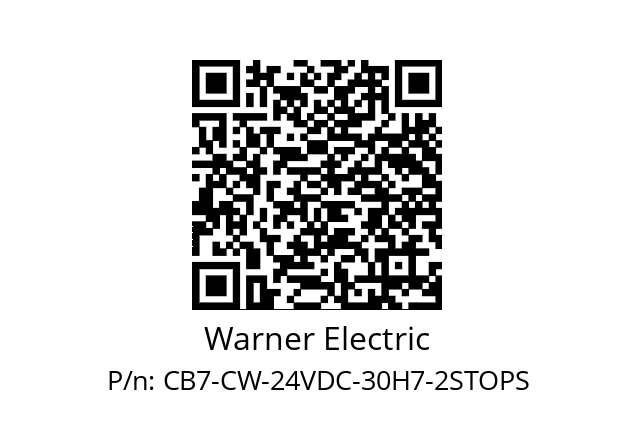   Warner Electric CB7-CW-24VDC-30H7-2STOPS