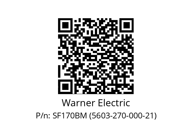   Warner Electric SF170BM (5603-270-000-21)