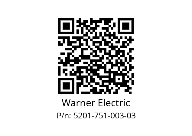   Warner Electric 5201-751-003-03