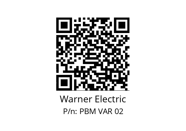   Warner Electric PBM VAR 02