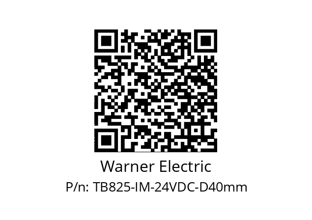   Warner Electric TB825-IM-24VDC-D40mm