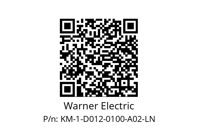   Warner Electric KM-1-D012-0100-A02-LN