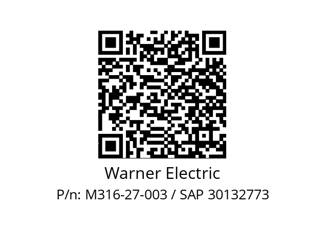   Warner Electric M316-27-003 / SAP 30132773