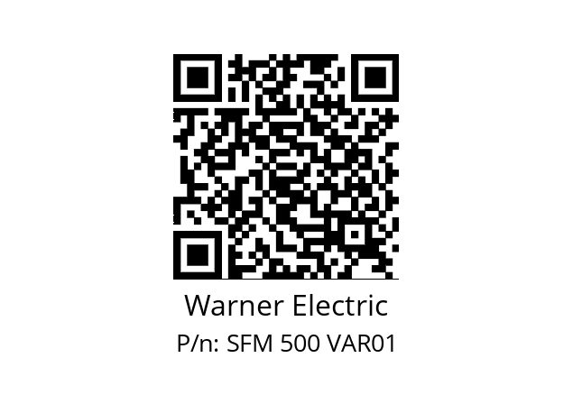   Warner Electric SFM 500 VAR01