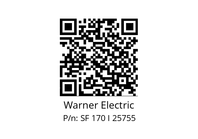   Warner Electric SF 170 I 25755