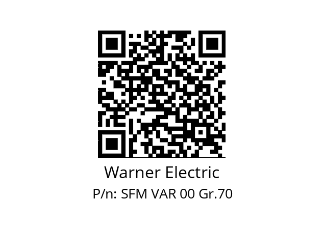   Warner Electric SFM VAR 00 Gr.70