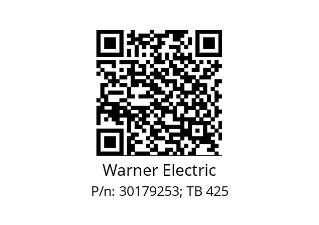   Warner Electric 30179253; TB 425