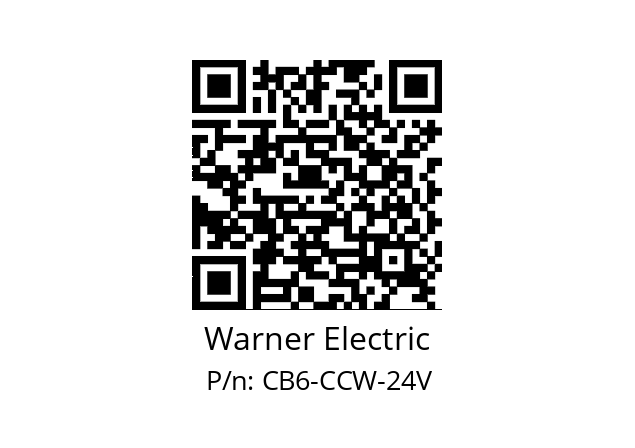   Warner Electric CB6-CCW-24V