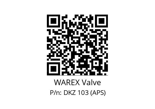   WAREX Valve DKZ 103 (APS)