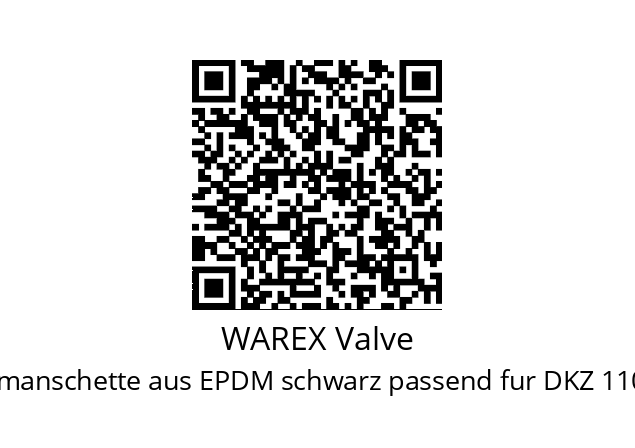   WAREX Valve Dichtmanschette aus EPDM schwarz passend fur DKZ 110 / DN 150