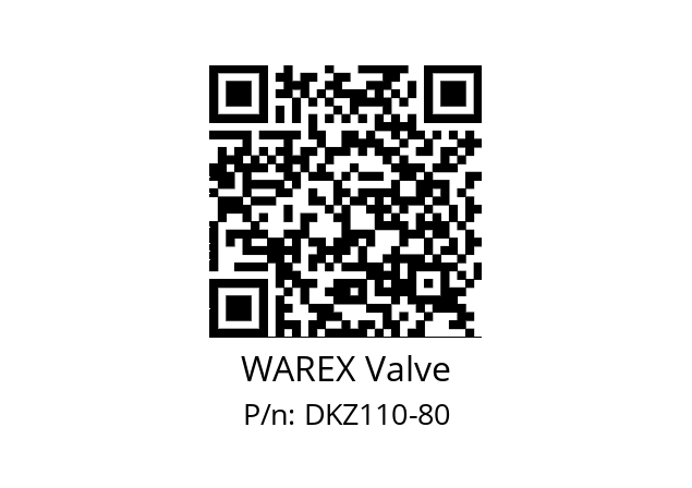   WAREX Valve DKZ110-80