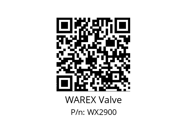   WAREX Valve WX2900