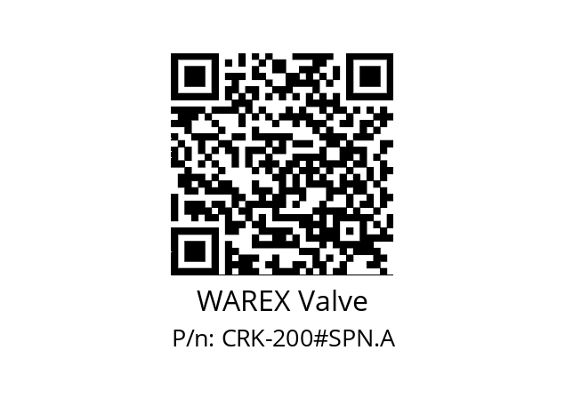   WAREX Valve CRK-200#SPN.A