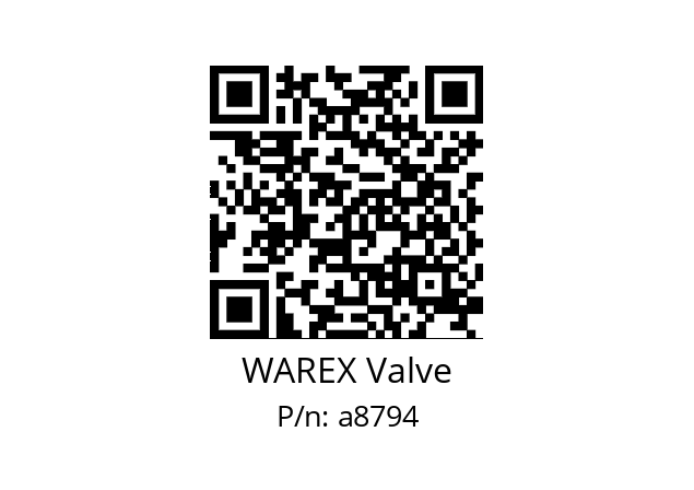   WAREX Valve a8794