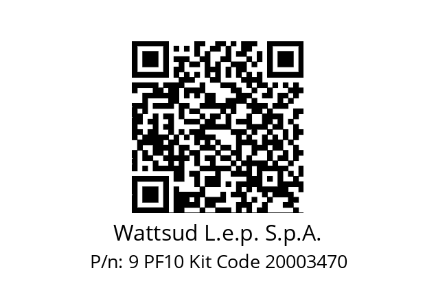   Wattsud L.e.p. S.p.A. 9 PF10 Kit Code 20003470