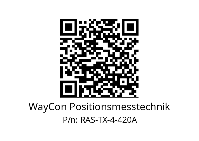 Wegsensor  WayCon Positionsmesstechnik RAS-TX-4-420A