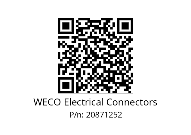   WECO Electrical Connectors 20871252