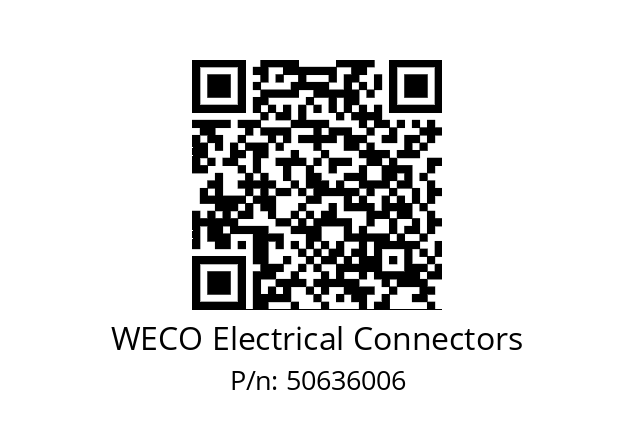   WECO Electrical Connectors 50636006