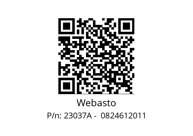   Webasto 23037A -  0824612011