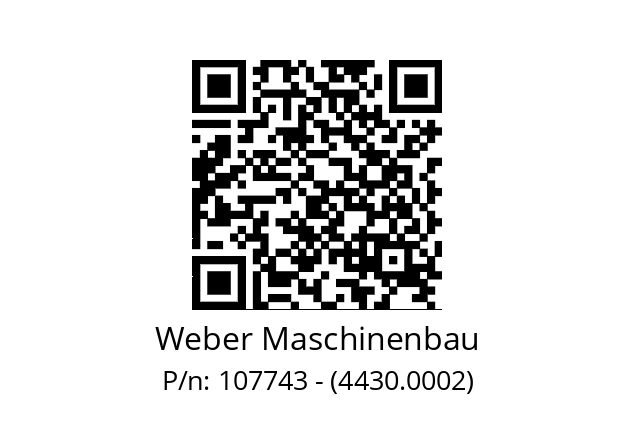   Weber Maschinenbau 107743 - (4430.0002)