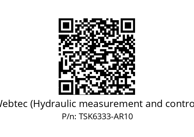  185-E1F  Webtec (Hydraulic measurement and control) TSK6333-AR10