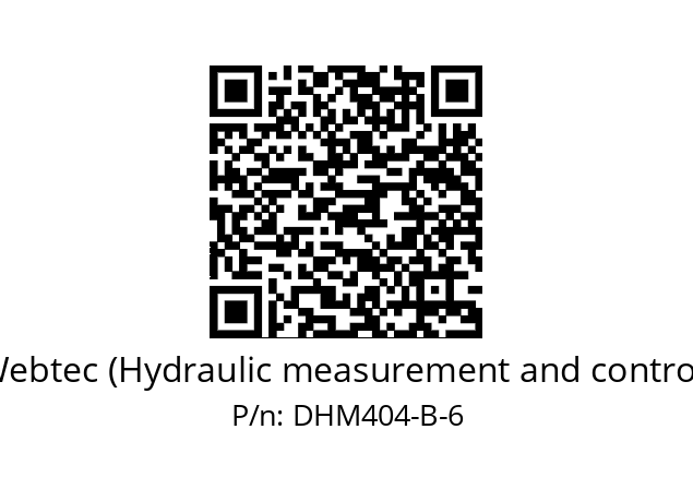   Webtec (Hydraulic measurement and control) DHM404-B-6