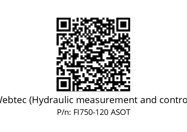   Webtec (Hydraulic measurement and control) FI750-120 ASOT