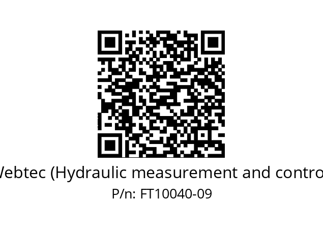   Webtec (Hydraulic measurement and control) FT10040-09