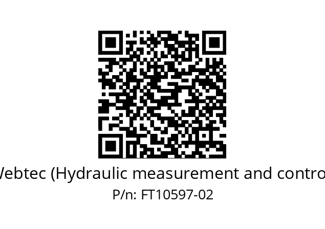   Webtec (Hydraulic measurement and control) FT10597-02