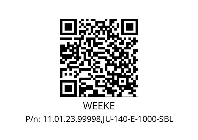   WEEKE 11.01.23.99998,JU-140-E-1000-SBL