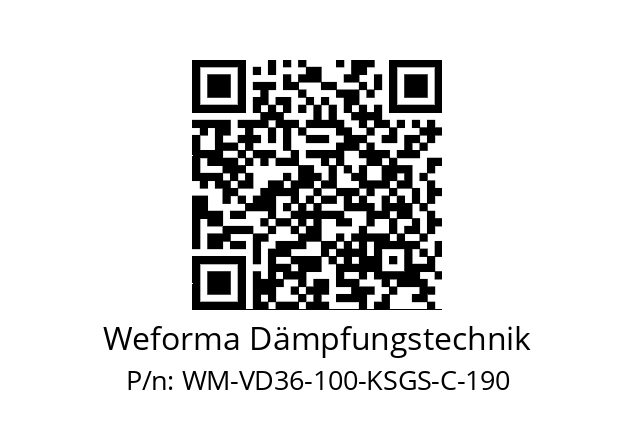   Weforma Dämpfungstechnik WM-VD36-100-KSGS-C-190